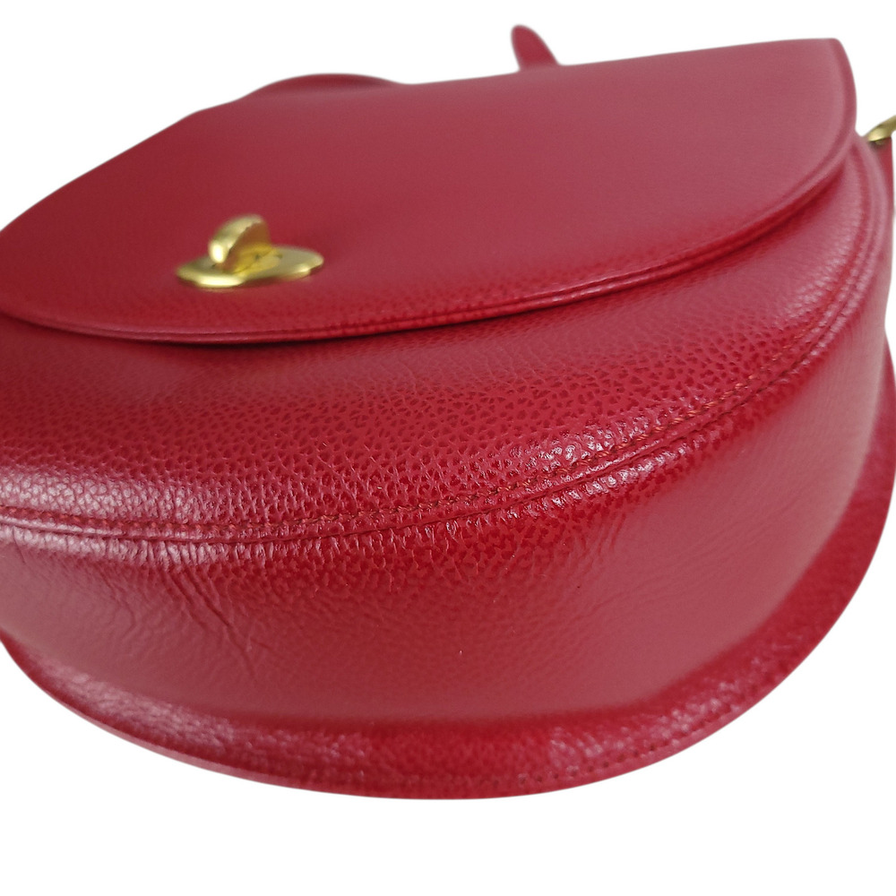 COACH 4401 Madison Carlysle Crossbody Saddle Bag Red Leather Vintage 90s Italy - Picture 9 of 13